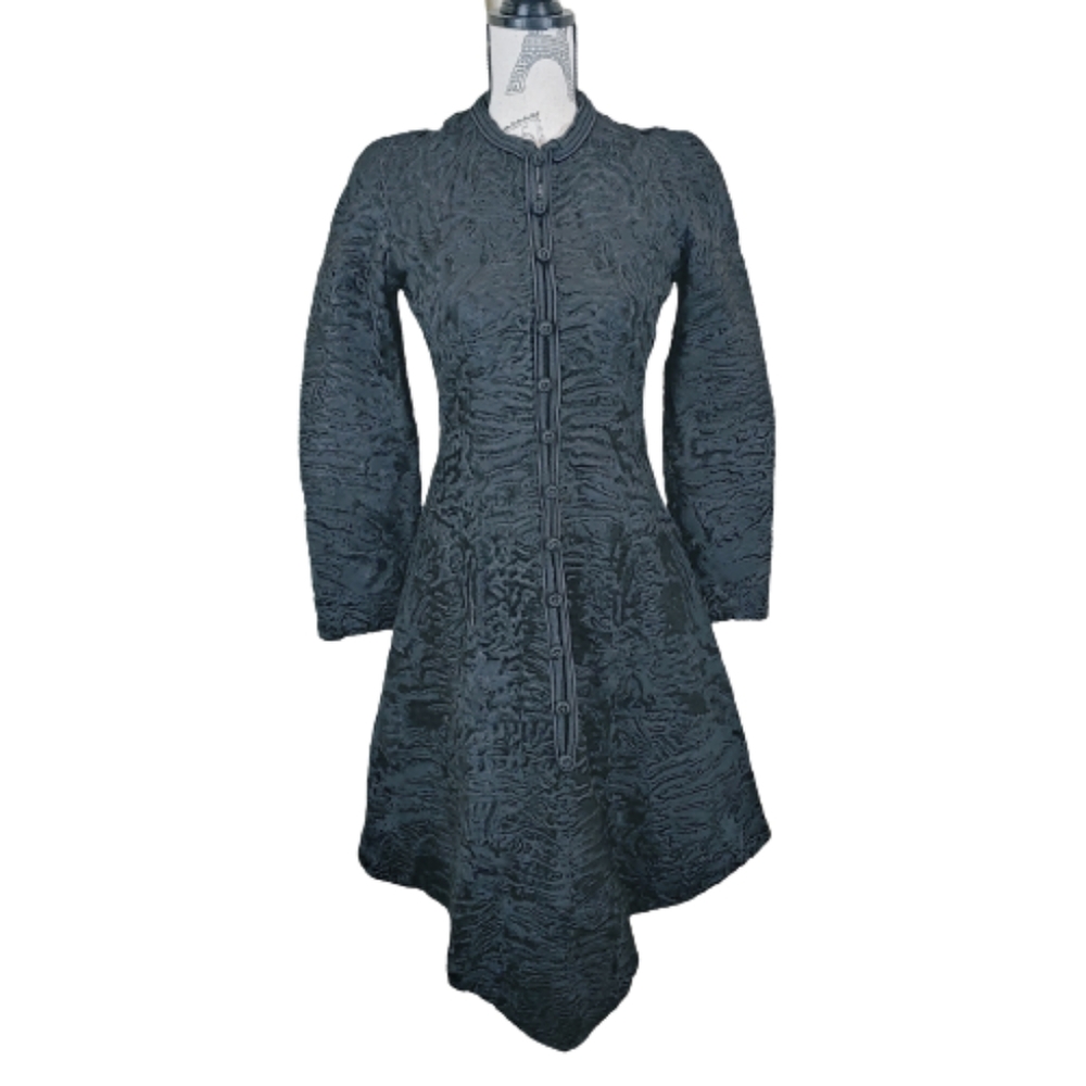 Vtg 40s/50s Edwardian Style Persian Lamb Overcoat